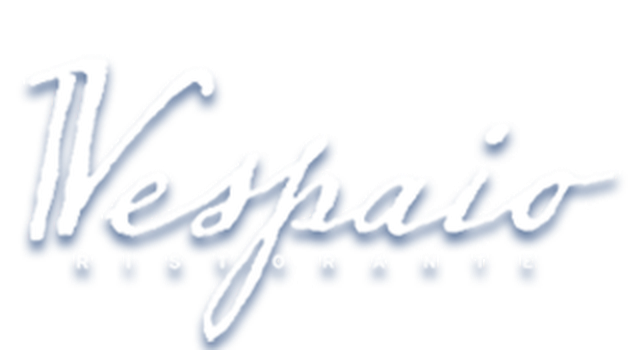 Vespaio Ristorante logo: script wordmark with a wasp roundel